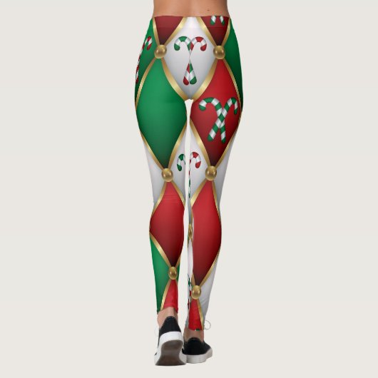 Christmas Leggings – Festive Holiday Pattern (Rückseite)