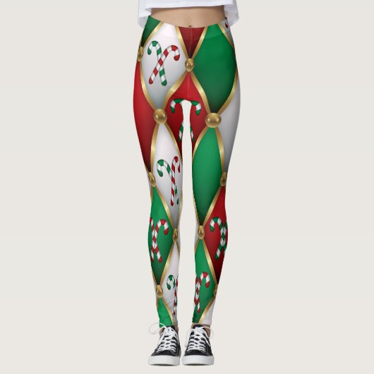 Christmas Leggings – Festive Holiday Pattern (Vorderseite)