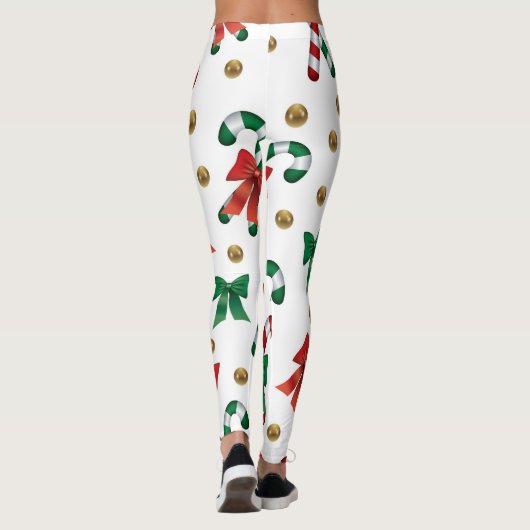 Christmas Leggings – Festive Holiday Pattern (Rückseite)