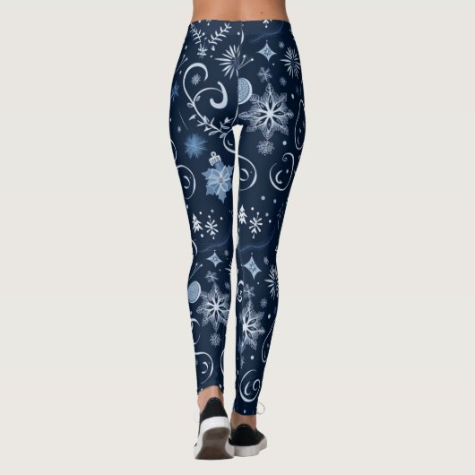 Christmas Leggings – Festive Holiday Pattern  (Rückseite)