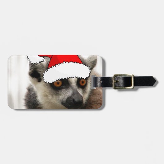 Christmas Lemur Gepäckanhänger (Vorderseite horizontal)