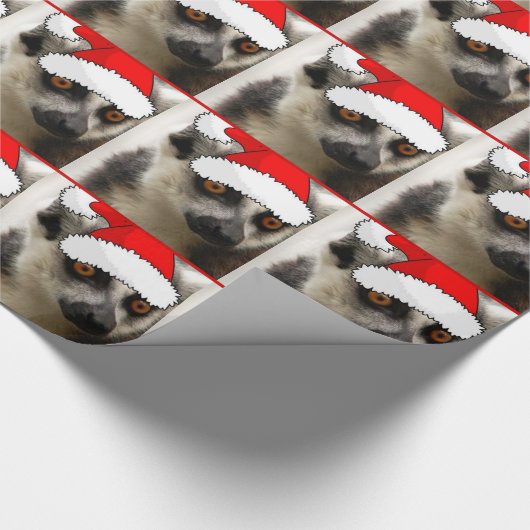 Christmas Lemur Geschenkpapier (Ecke)