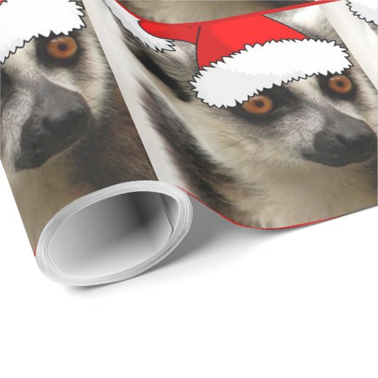 Christmas Lemur Geschenkpapier (Rolleneckpunkt)