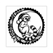 Christmas Lemur Gummistempel (Prägung)