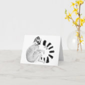 Christmas Lemur Karte (Gelbe Blume)