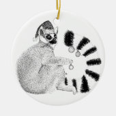 Christmas Lemur Keramik Ornament (Vorne)