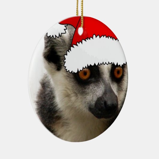 Christmas Lemur Keramik Ornament (Rechts)