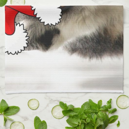 Christmas Lemur Küchentuch (Gefaltet)