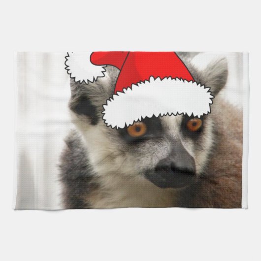 Christmas Lemur Küchentuch (Horizontal)