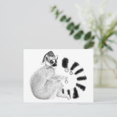 Christmas Lemur Postkarte (Stehend Vorderseite)