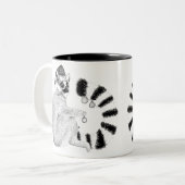Christmas Lemur Zweifarbige Tasse (Vorderseite Links)
