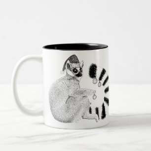 Christmas Lemur Zweifarbige Tasse