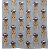 Christmas Leonberger Duschvorhang (Vorderseite)