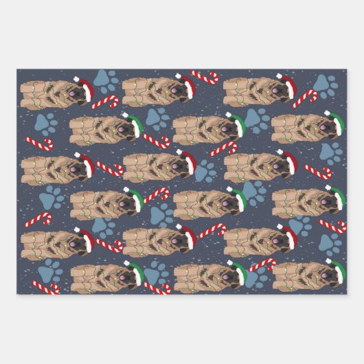 Christmas Leonberger Geschenkpapier Set (Vorderseite)