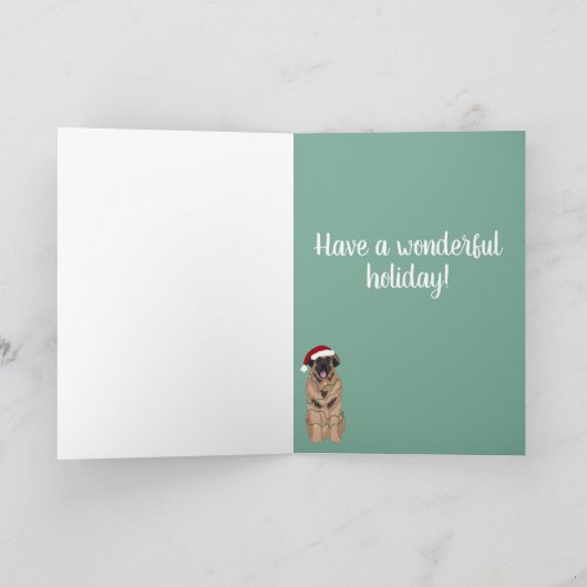 Christmas Leonberger Karte (Innenseite)