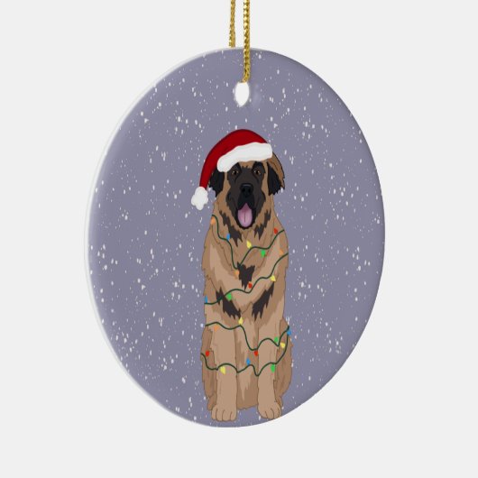 Christmas Leonberger Keramik Ornament (Rechts)