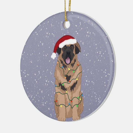 Christmas Leonberger Keramik Ornament (Links)