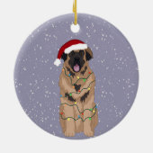 Christmas Leonberger Keramik Ornament (Hinten)