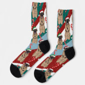 Christmas Leonberger Socken (Linkes Detail)