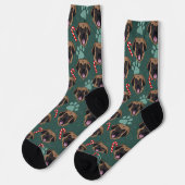 Christmas Leonberger Socken (Linkes Detail)
