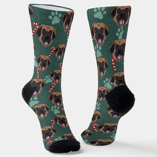 Christmas Leonberger Socken (Gewinkelt)