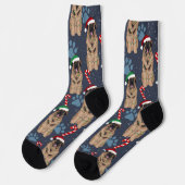 Christmas Leonberger Socken (Linkes Detail)