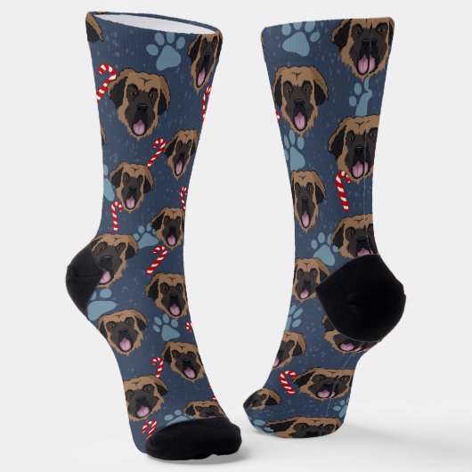 Christmas Leonberger Socken (Gewinkelt)