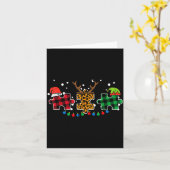 Christmas Leopard Plaid Puzzle Autism Xmas Men Wom Karte (Gelbe Blume)