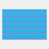 Christmas Lesbian Flamingos Flamingo Belles Custom Geschenkpapier Set (Vorderseite 3)