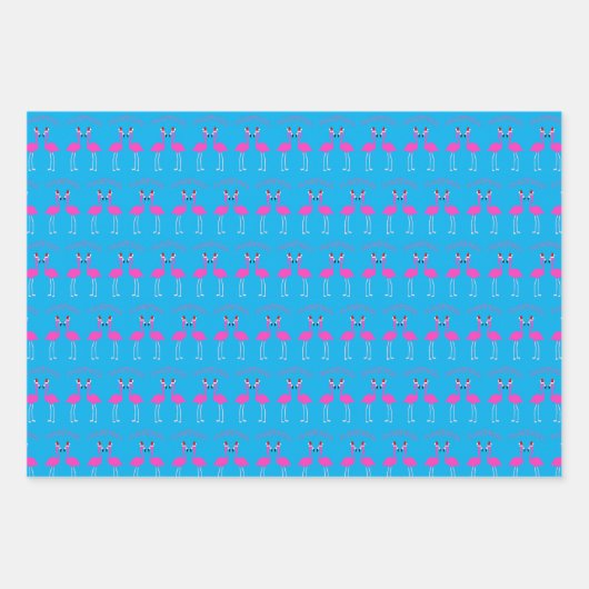 Christmas Lesbian Flamingos Flamingo Belles Custom Geschenkpapier Set (Vorderseite 3)