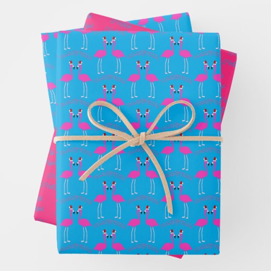 Christmas Lesbian Flamingos Flamingo Belles Custom Geschenkpapier Set (Beispiel)