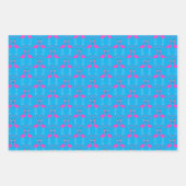 Christmas Lesbian Flamingos Flamingo Belles Custom Geschenkpapier Set (Vorderseite)
