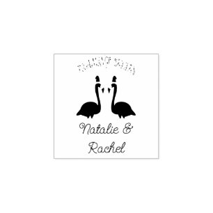 Christmas Lesbian Flamingos Flamingo Belles Custom Gummistempel