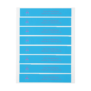 Christmas Lesbian Flamingos Flamingo Belles Custom Rundum-Adressaufkleber