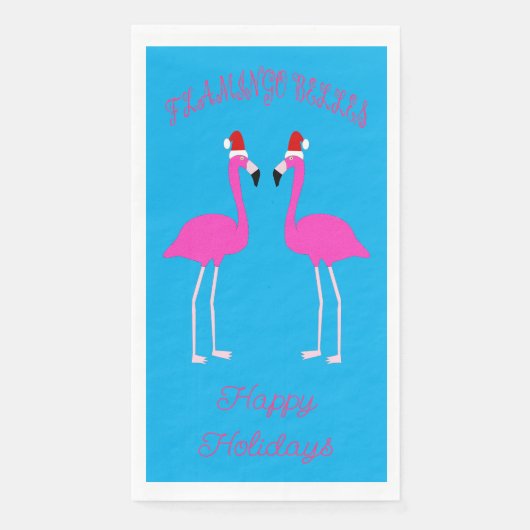 Christmas Lesbian Flamingos Flamingo Belles Custom Serviette (Vorderseite)