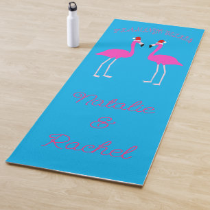 Christmas Lesbian Flamingos Flamingo Belles Custom Yogamatte