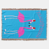 Christmas Lesbian Flamingos Flamingo Belles Decke (Vorderseite)