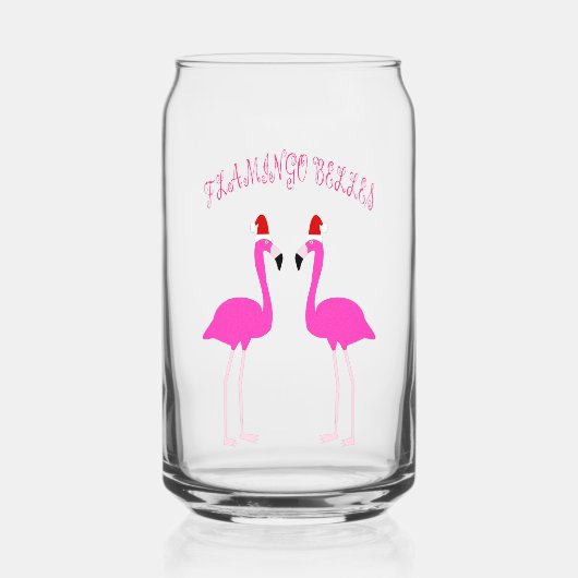 Christmas Lesbian Flamingos Flamingo Belles Dosenglas (Vorderseite)