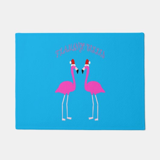 Christmas Lesbian Flamingos Flamingo Belles Fußmatte (Vorderseite)