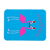Christmas Lesbian Flamingos Flamingo Belles Magnet (Horizontal)