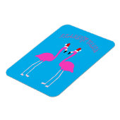 Christmas Lesbian Flamingos Flamingo Belles Magnet (Linke Seite)