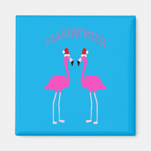 Christmas Lesbian Flamingos Flamingo Belles Magnet