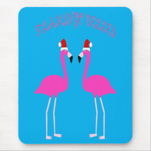 Christmas Lesbian Flamingos Flamingo Belles Mousepad