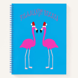 Christmas Lesbian Flamingos Flamingo Belles Notizblock