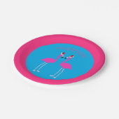 Christmas Lesbian Flamingos Flamingo Belles Pappteller (Schrägansicht)
