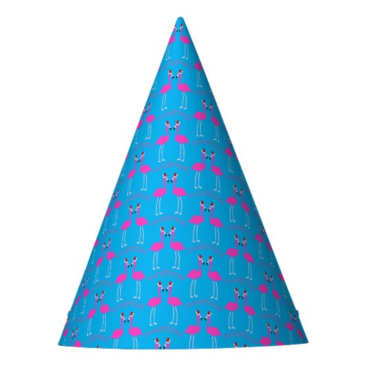 Christmas Lesbian Flamingos Flamingo Belles Partyhütchen (Vorderseite)