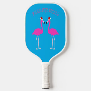 Christmas Lesbian Flamingos Flamingo Belles Pickleball Schläger