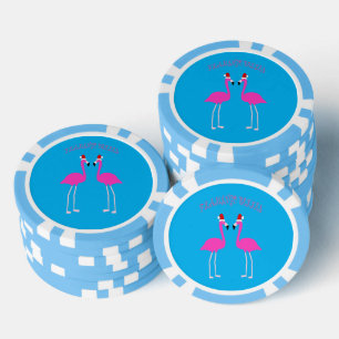 Christmas Lesbian Flamingos Flamingo Belles Pokerchips