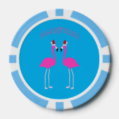 Christmas Lesbian Flamingos Flamingo Belles Pokerchips (Vorderseite)