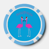 Christmas Lesbian Flamingos Flamingo Belles Pokerchips (Rückseite)